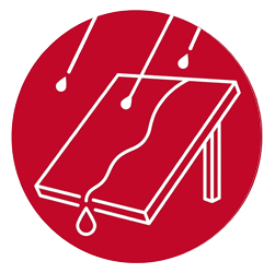 水が流れやすいフレーム形状